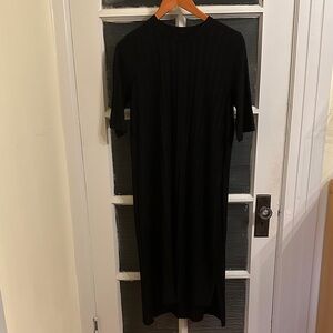 Eileen Fisher Black Short Sleeve Tencel Dress